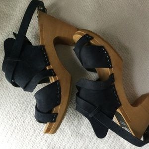 Funkis blue suede sandals size 39